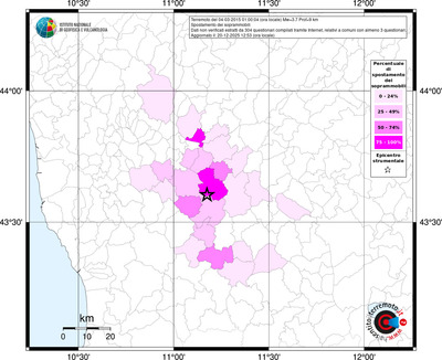 Mappa territorio comunale con almeno 3 questionari