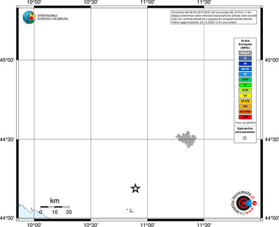 Mappa EMS - territori località