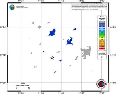 Mappa EMS - territori località