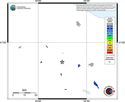 Mappa EMS - territori località