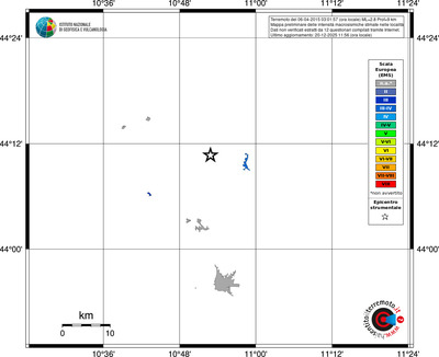 Mappa EMS - territori località