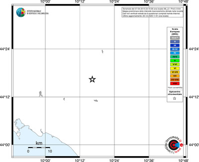 Mappa EMS - territori località