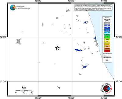 Mappa EMS - territori località