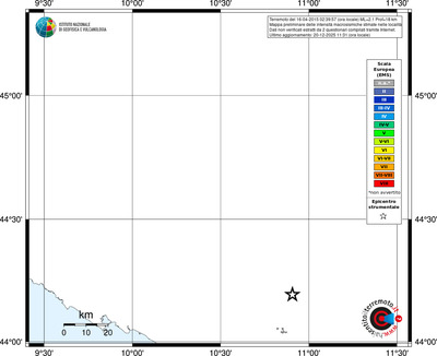Mappa EMS - territori località