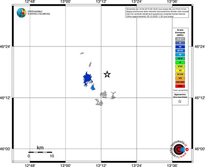 Mappa EMS - territori località