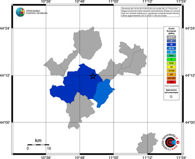 Mappa EMS - territori comuni