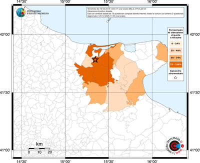 Mappa territorio comunale con almeno 3 questionari