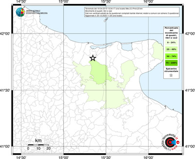 Mappa territorio comunale con almeno 3 questionari