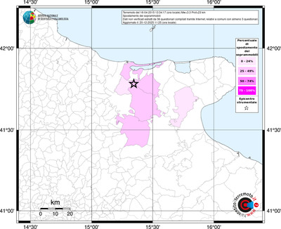 Mappa territorio comunale con almeno 3 questionari