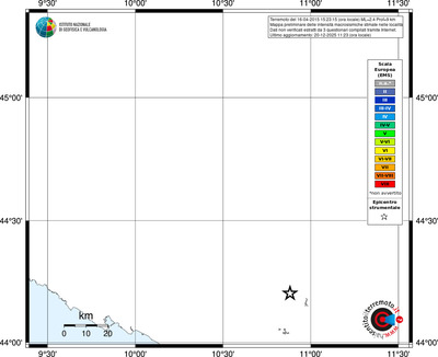 Mappa EMS - territori località