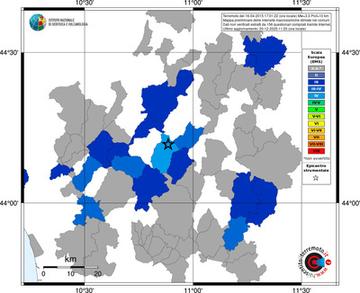 Mappa EMS - territori comuni