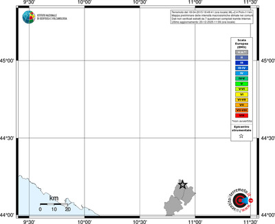 Mappa EMS - territori comuni