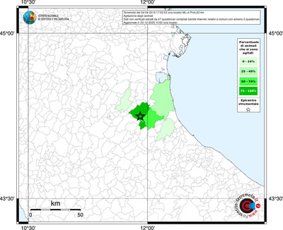 Mappa territorio comunale con almeno 3 questionari