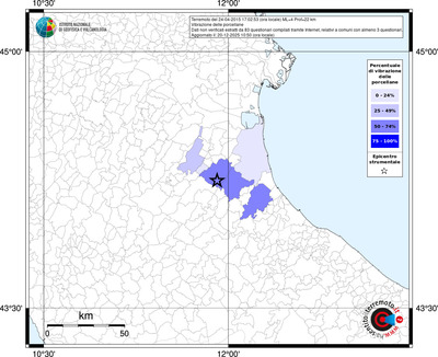 Mappa territorio comunale con almeno 3 questionari