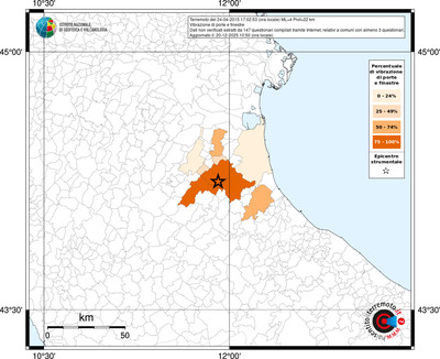 Mappa territorio comunale con almeno 3 questionari