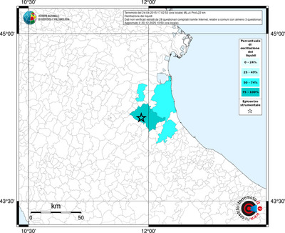Mappa territorio comunale con almeno 3 questionari
