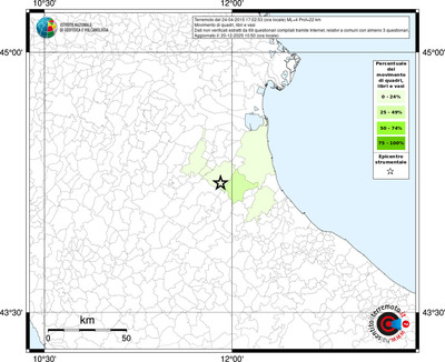Mappa territorio comunale con almeno 3 questionari
