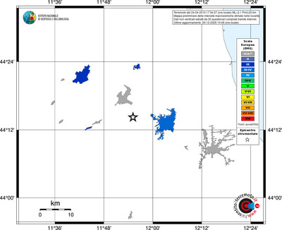 Mappa EMS - territori località