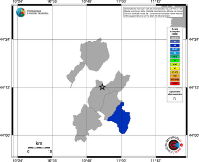Mappa EMS - territori comuni