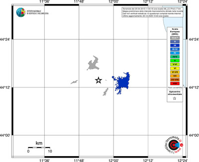 Mappa EMS - territori località