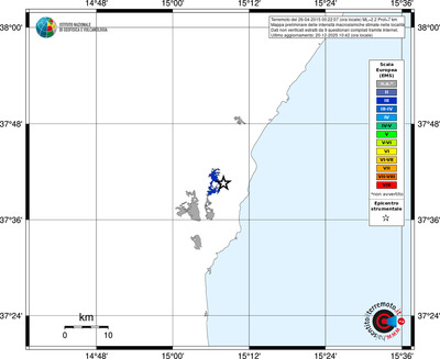 Mappa EMS - territori località