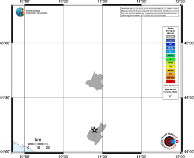 Mappa EMS - territori comuni