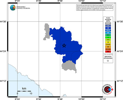 Mappa EMS - territori comuni
