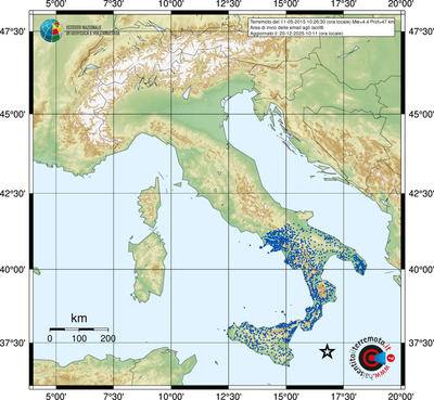 Area di invio delle email agli iscritti