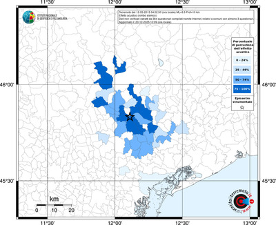 Mappa territorio comunale con almeno 3 questionari