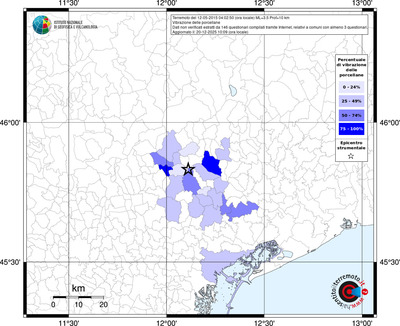 Mappa territorio comunale con almeno 3 questionari