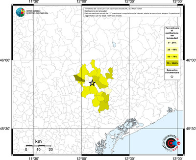Mappa territorio comunale con almeno 3 questionari