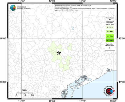 Mappa territorio comunale con almeno 3 questionari