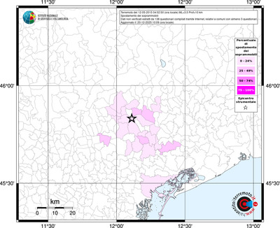 Mappa territorio comunale con almeno 3 questionari