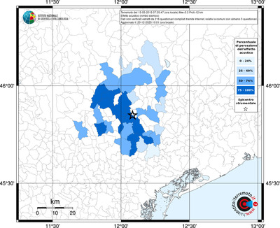Mappa territorio comunale con almeno 3 questionari