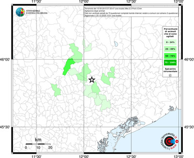 Mappa territorio comunale con almeno 3 questionari