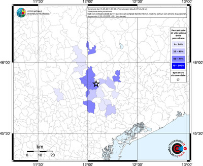 Mappa territorio comunale con almeno 3 questionari
