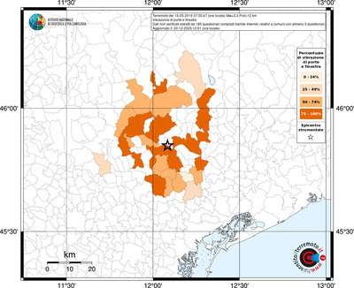 Mappa territorio comunale con almeno 3 questionari