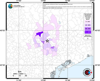 Mappa territorio comunale con almeno 3 questionari