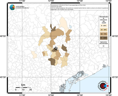 Mappa territorio comunale con almeno 3 questionari