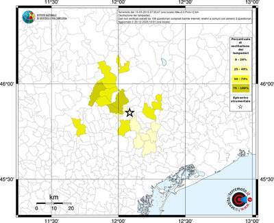 Mappa territorio comunale con almeno 3 questionari