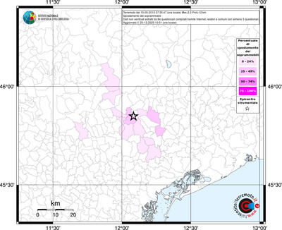 Mappa territorio comunale con almeno 3 questionari