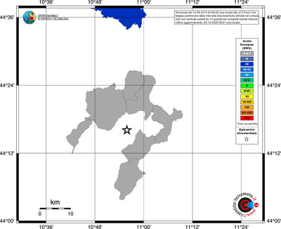 Mappa EMS - territori comuni