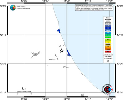 Mappa EMS - territori località