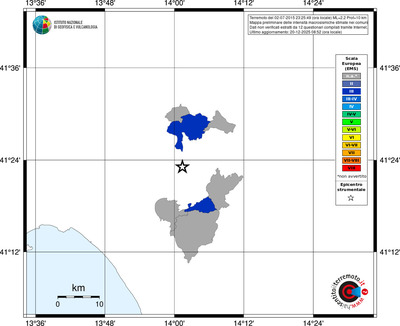Mappa EMS - territori comuni