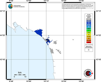Mappa EMS - territori località