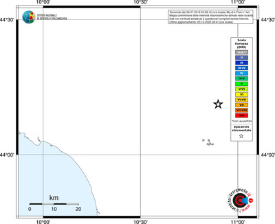 Mappa EMS - territori località