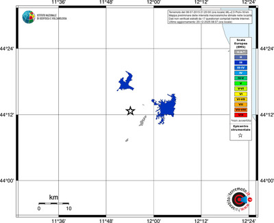 Mappa EMS - territori località