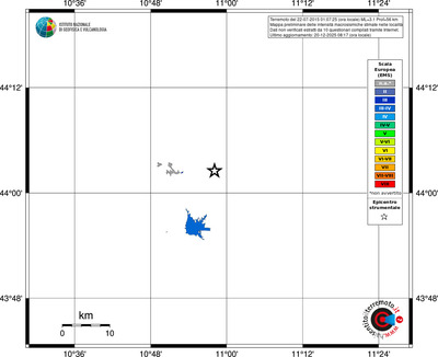 Mappa EMS - territori località