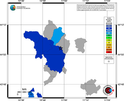 Mappa EMS - territori comuni