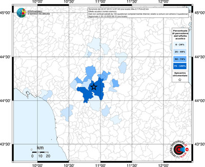 Mappa territorio comunale con almeno 3 questionari